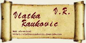 Vlatka Rauković vizit kartica